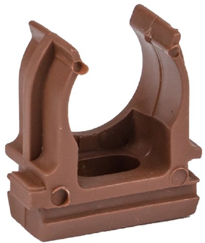 Клипса для гофры EKF-Plast Д=20 темное дерево (уп. 10шт) картинка